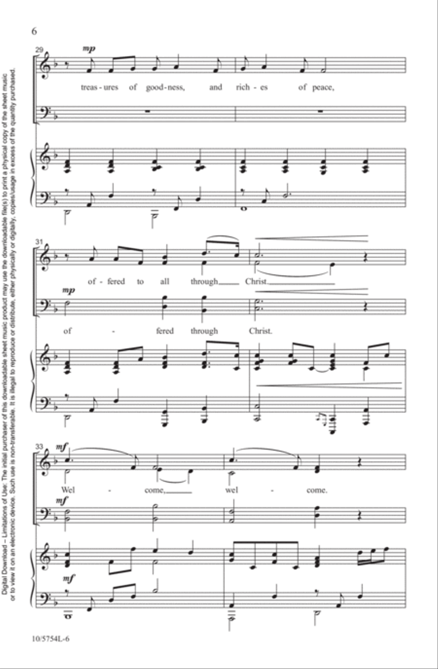 Welcome to Jesus Welcome to Jesus 4-Part scores gallery preview page 6