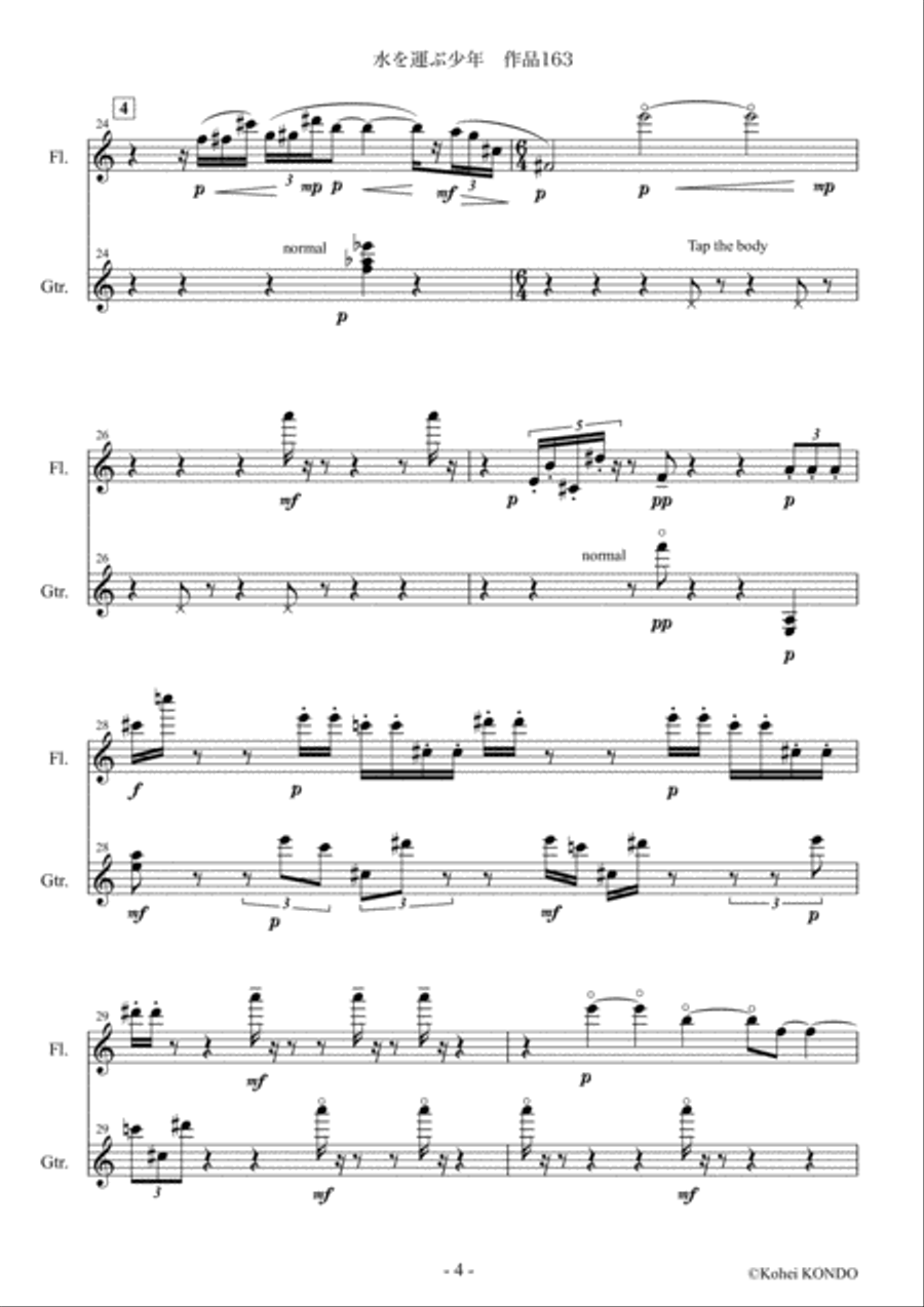Trail to the water place Op.163 Duet for Flute and Guitar image number null