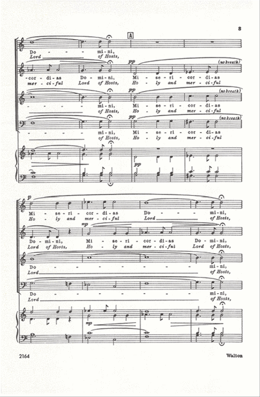 Misericordias Domini (Holy and merciful Lord) 4-Part scores gallery preview page 3
