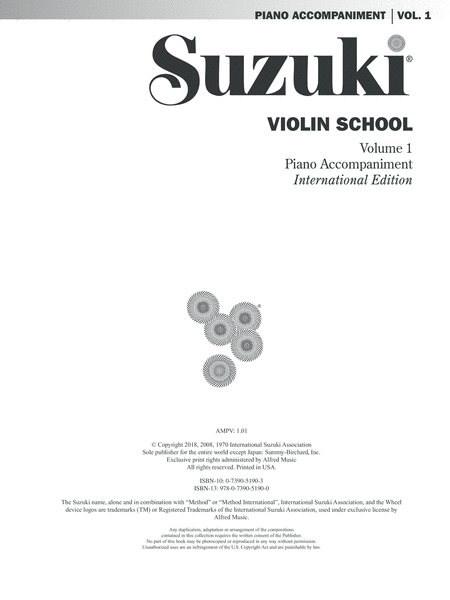 Suzuki Violin School, Volume 1 image number null