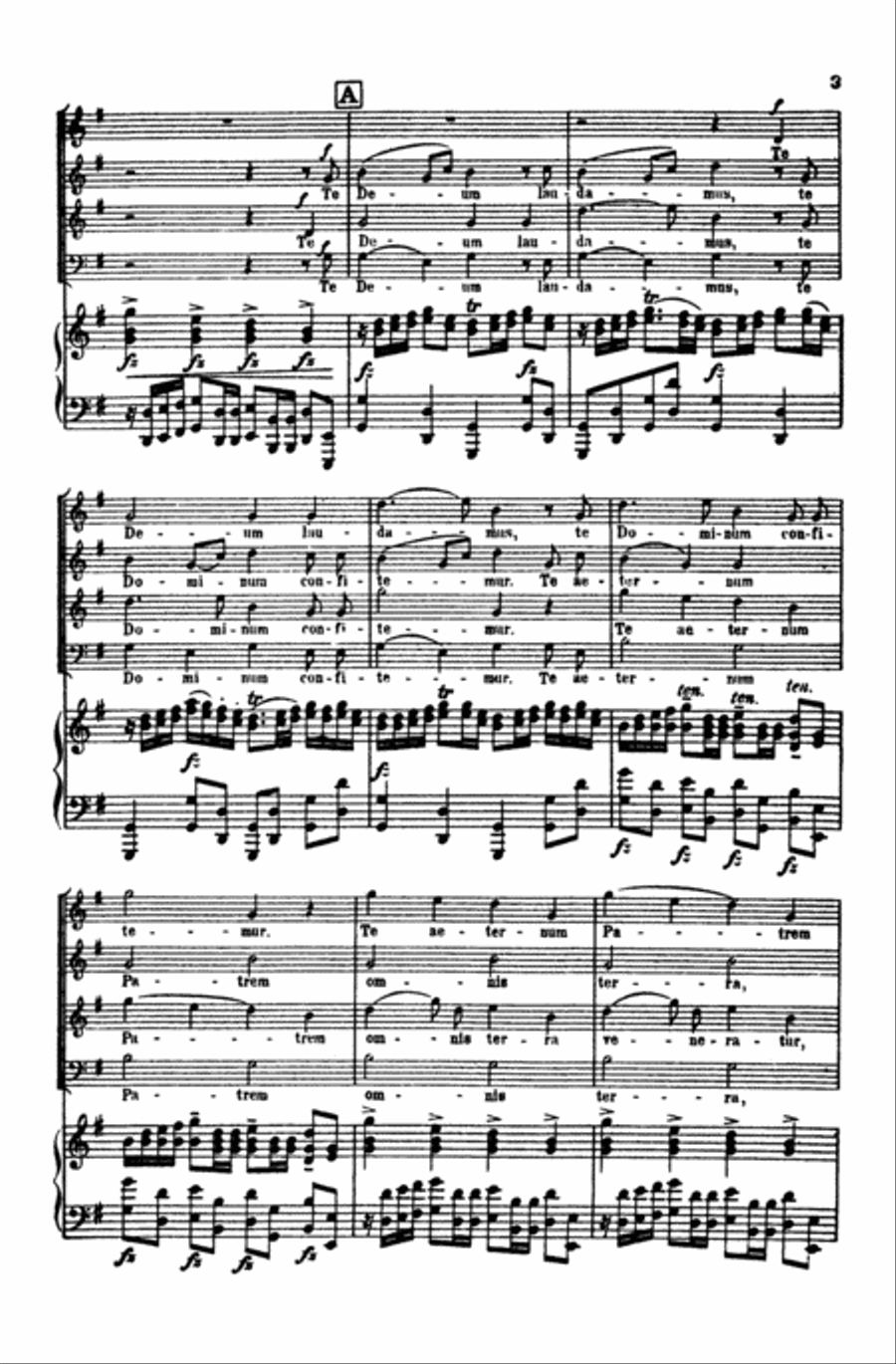 Te Deum, Op. 103 4-Part scores gallery preview page 4