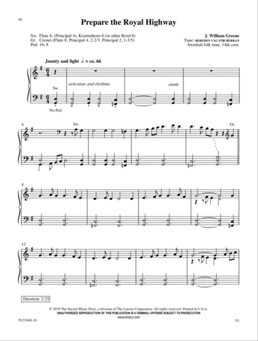Simply Advent Organ Solo scores gallery preview page 6