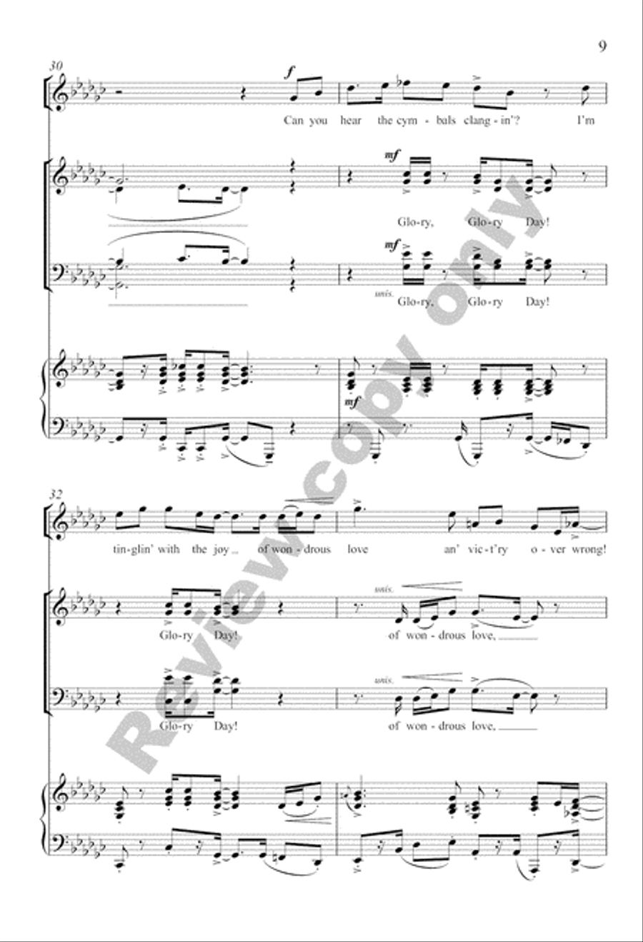 Three Gospel Choruses Divisi scores gallery preview page 8