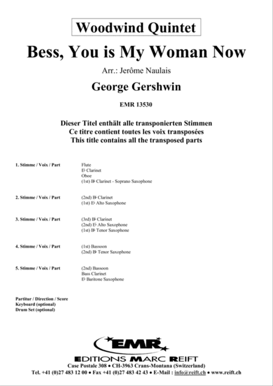 Bess, You Is My Woman Now Woodwind Quintet scores gallery preview page 2