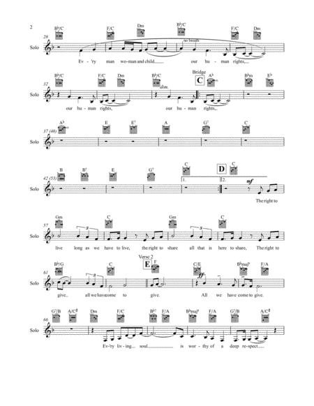 Every Man, Woman, and Child - Lead Sheet - Original - F Major