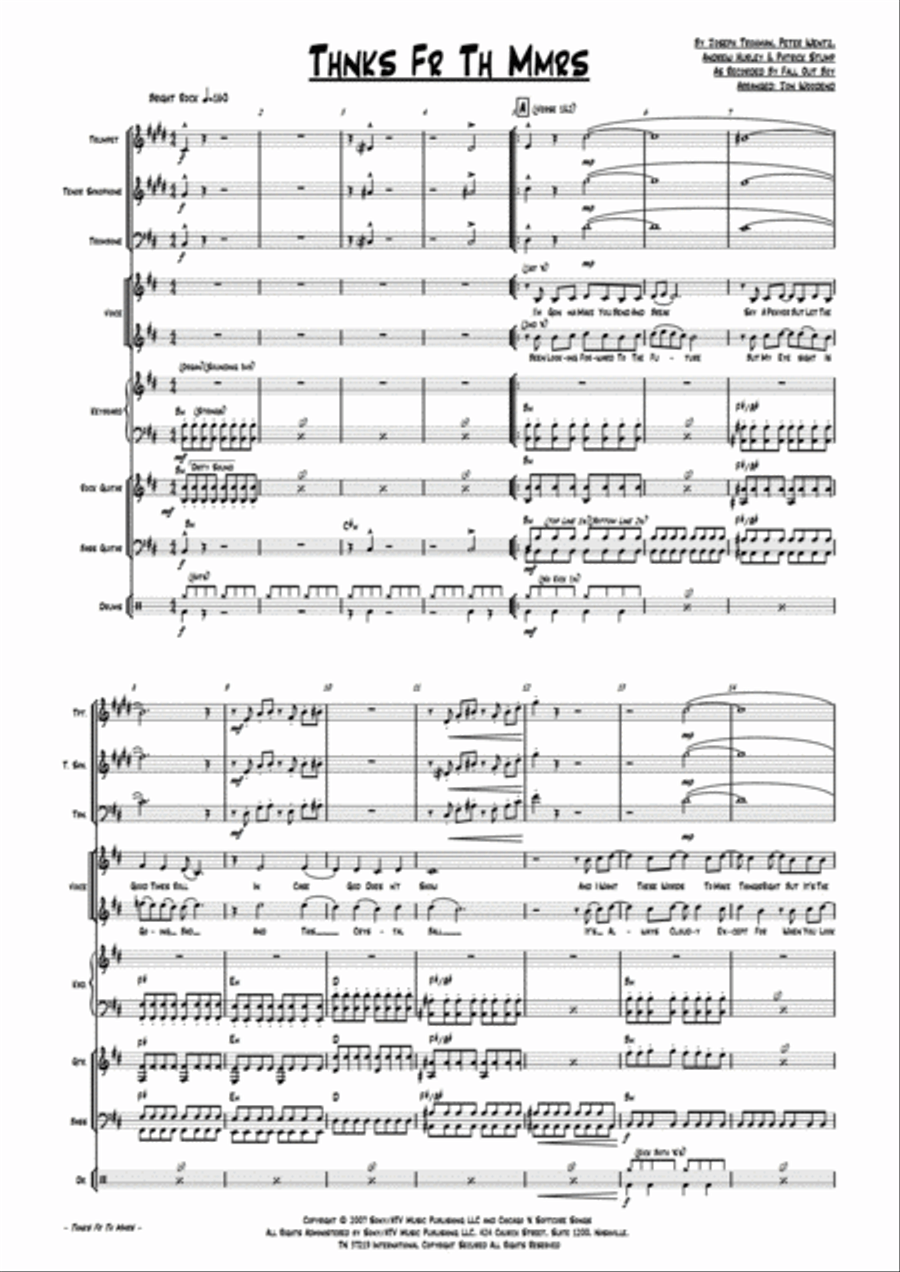 Thnks Fr Th Mmrs Thnks Fr Th Mmrs Jazz Ensemble scores gallery preview page 5