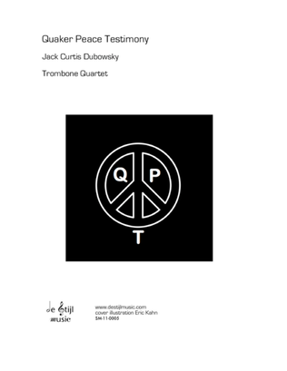 Book cover for Quaker Peace Testimony (Trombone Quartet)