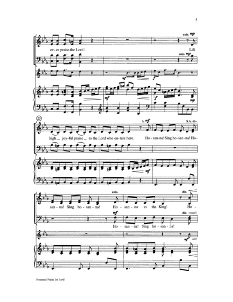 Hosanna! Praise the Lord! 4-Part scores gallery preview page 5