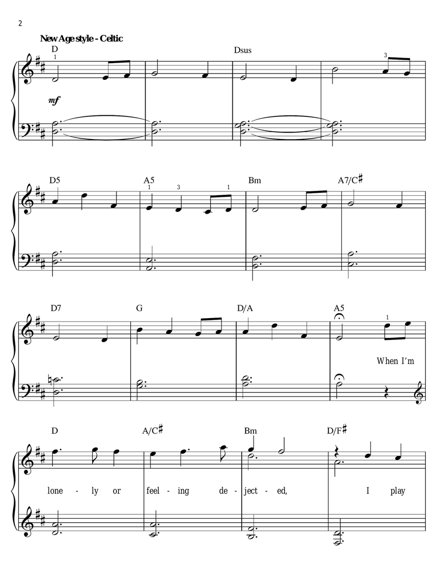 Ireland Easy Piano scores gallery preview page 2