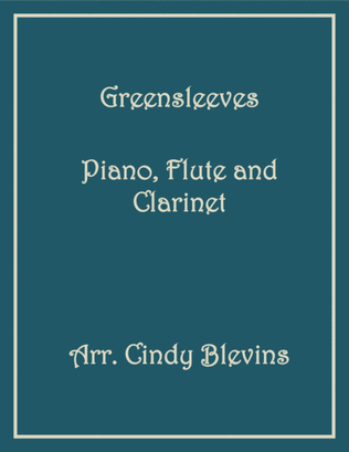 Book cover for Greensleeves, for Piano, Flute and Clarinet