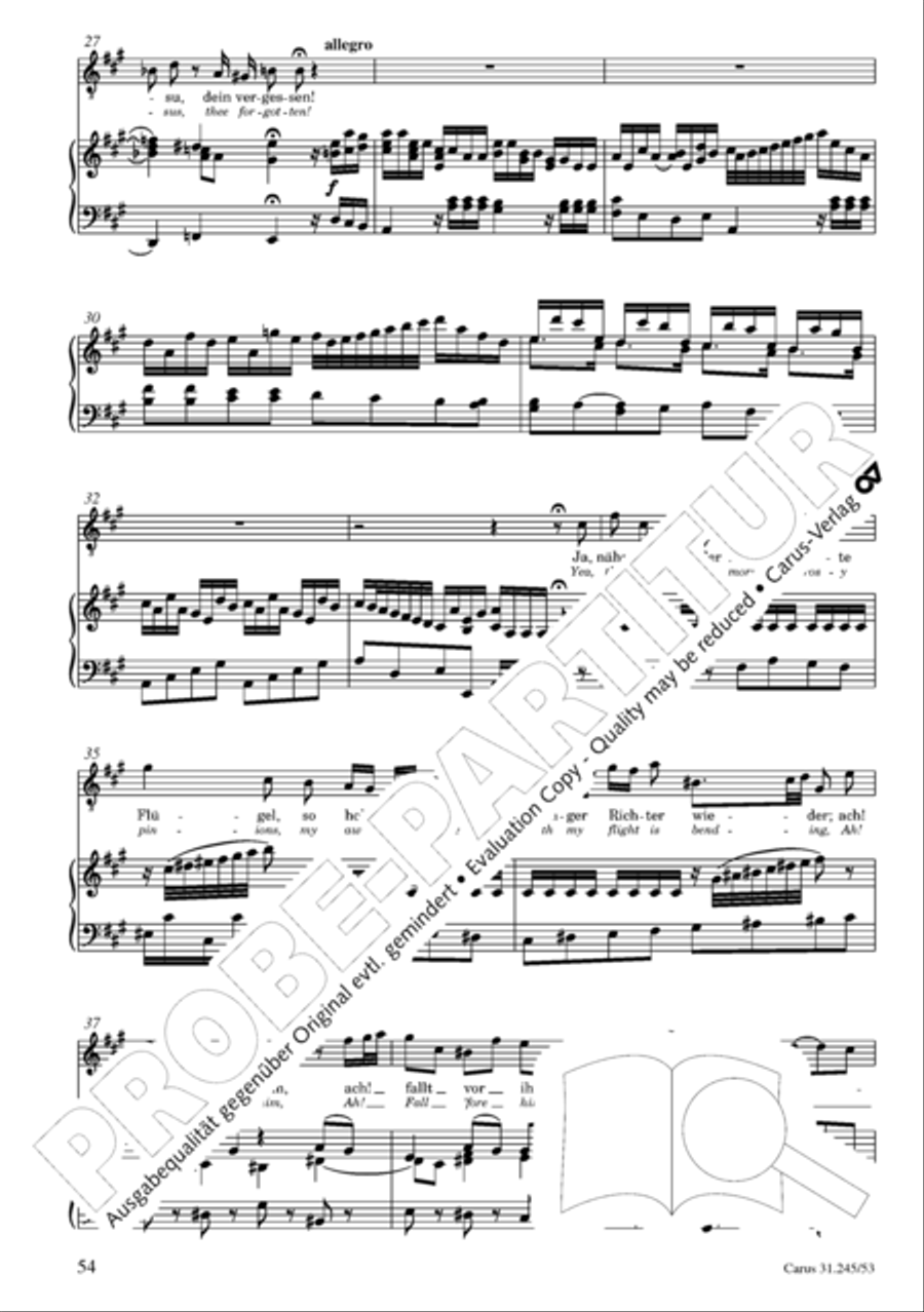 St. John Passion (Johannes-Passion) 4-Part scores gallery preview page 55