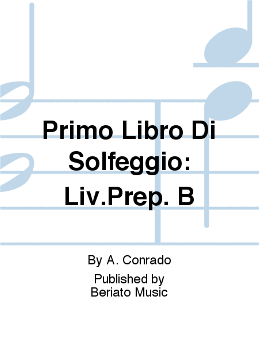 Primo Libro Di Solfeggio: Liv.Prep. B School and Community scores gallery preview page 1