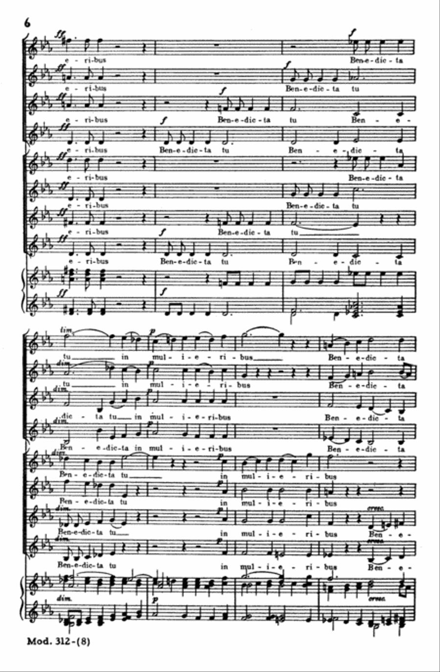 Ave Maria Ave Maria Women's Choir scores gallery preview page 6