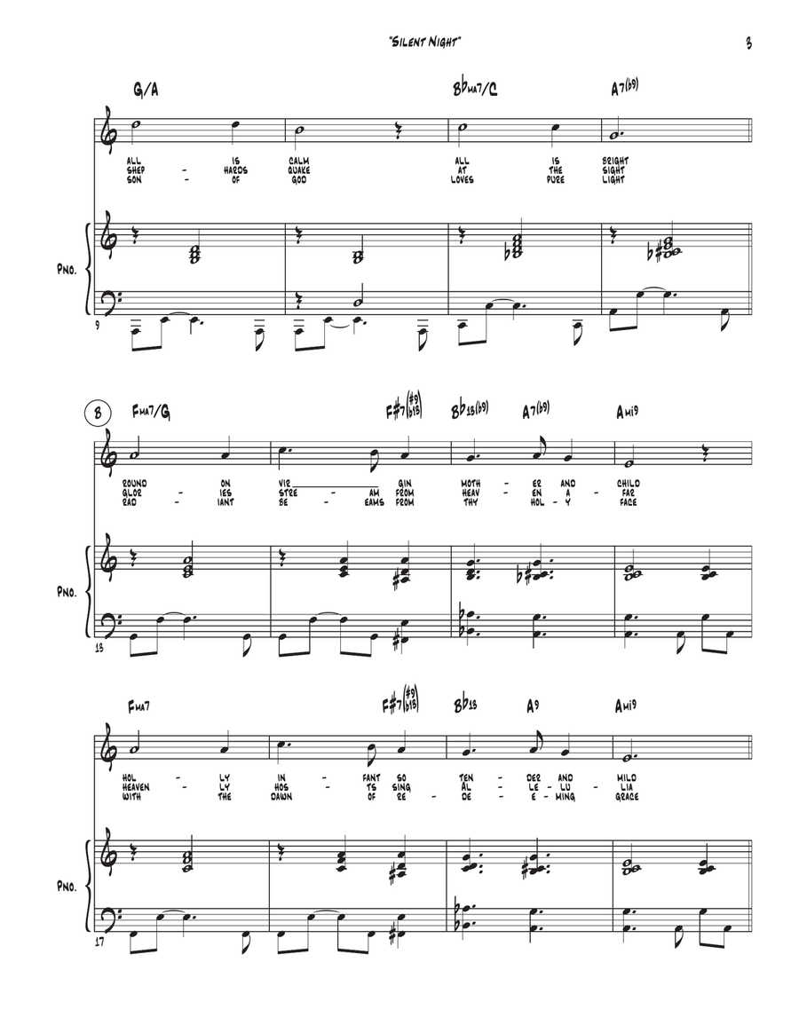 Silent Night - Vocal & Piano (C Major) Piano, Vocal scores gallery preview page 5