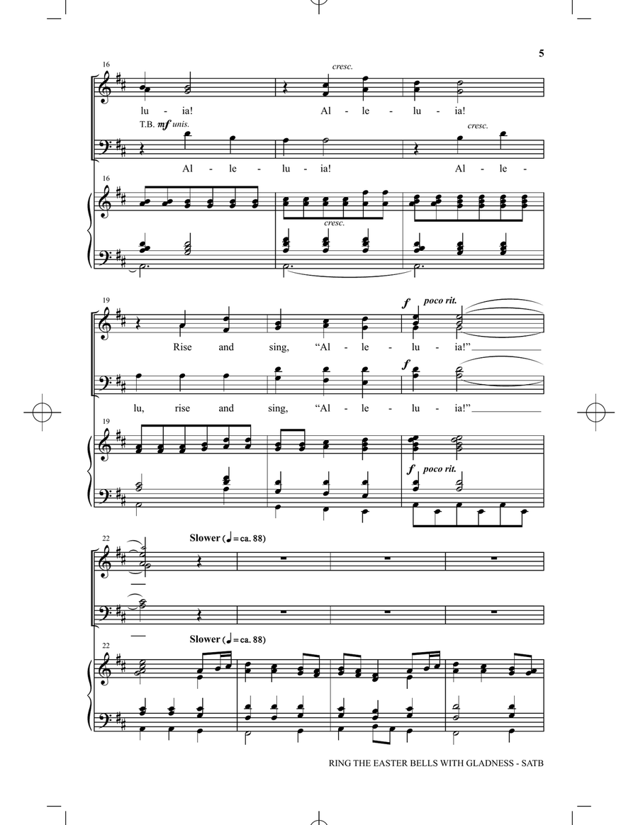 Ring The Easter Bells With Gladness Choir scores gallery preview page 3