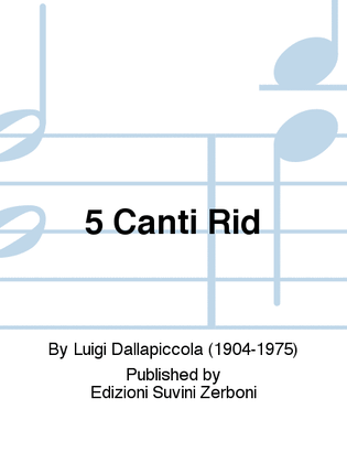 Book cover for 5 Canti Rid