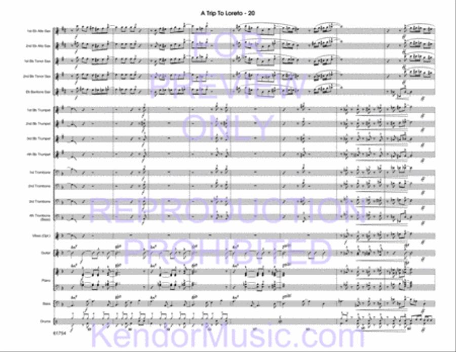 Trip To Loreto, A Trip To Loreto, A Jazz Ensemble scores gallery preview page 22