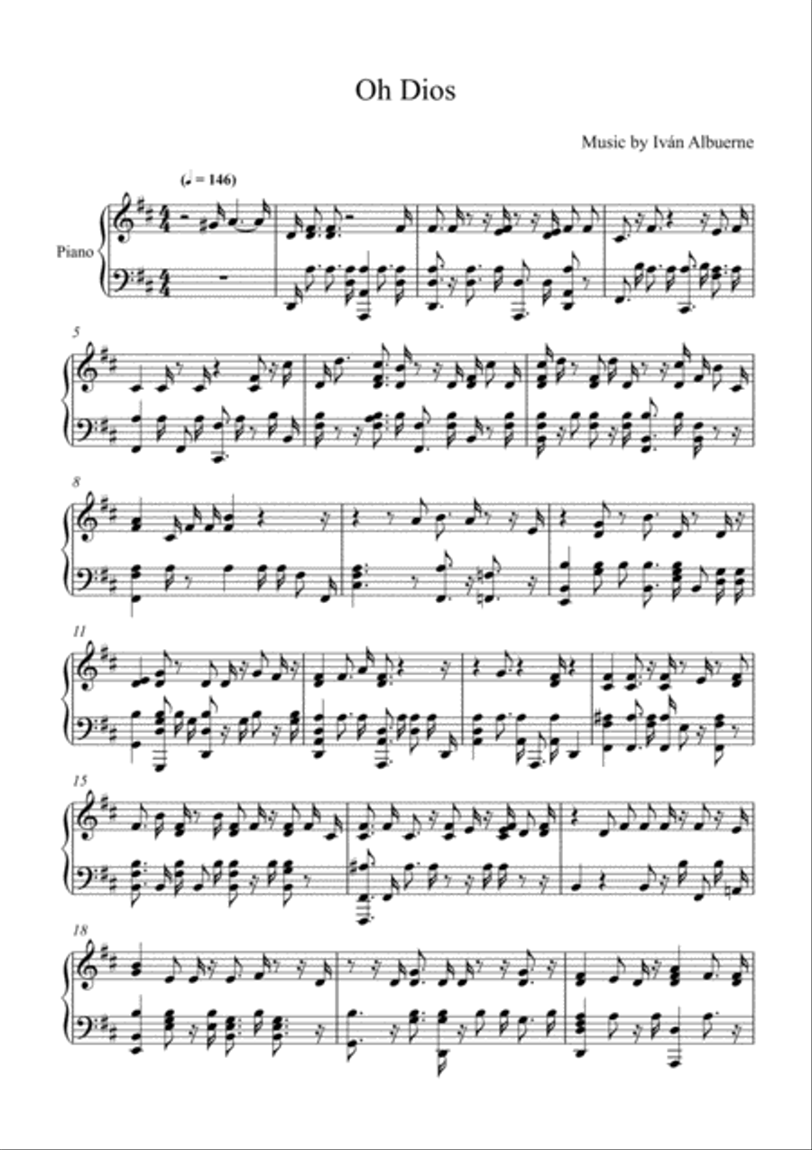 Oh Dios Choir scores gallery preview page 1