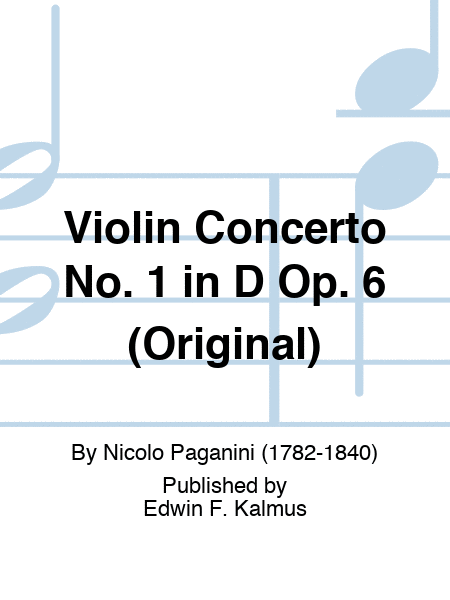 Violin Concerto No. 1 in D Op. 6 (Original)
