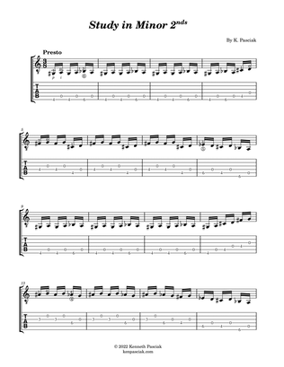 Book cover for Study in Minor Seconds (for Solo Guitar)