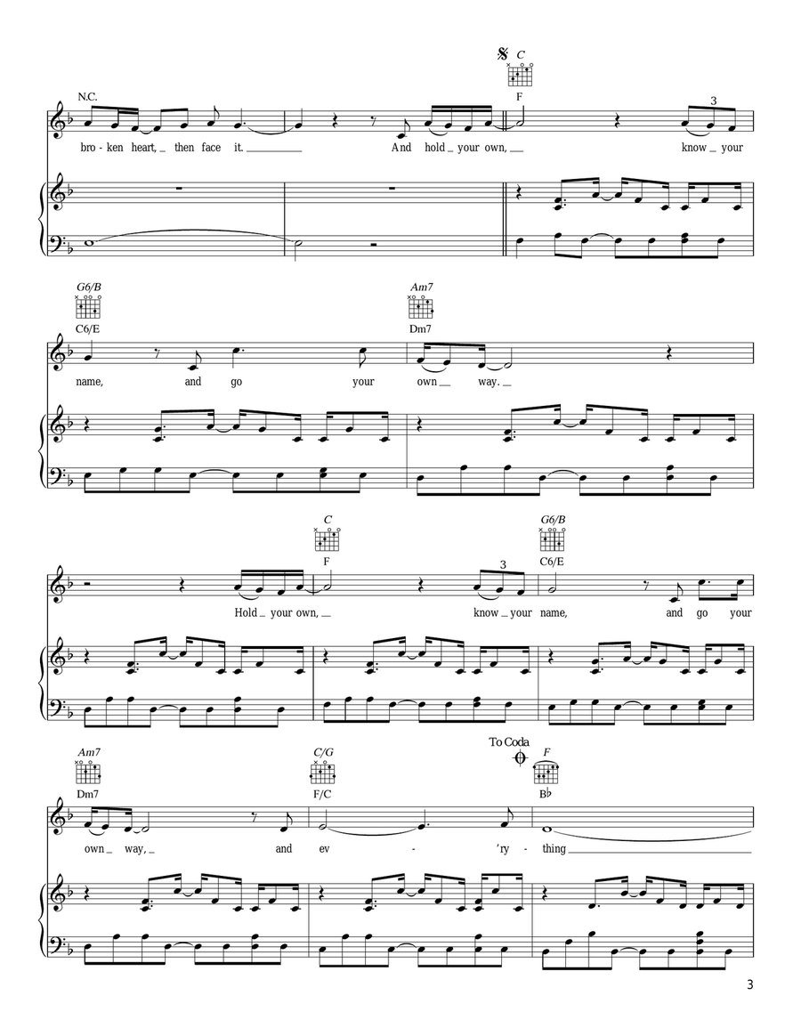 Details In The Fabric (Sewing Machine) Piano, Vocal, Guitar scores gallery preview page 3