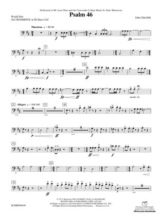 Psalm 46: (wp) 3rd B-flat Trombone B.C.