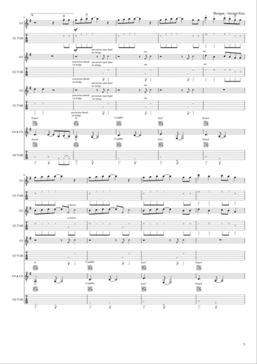 Shotgun Acoustic Guitar scores gallery preview page 5