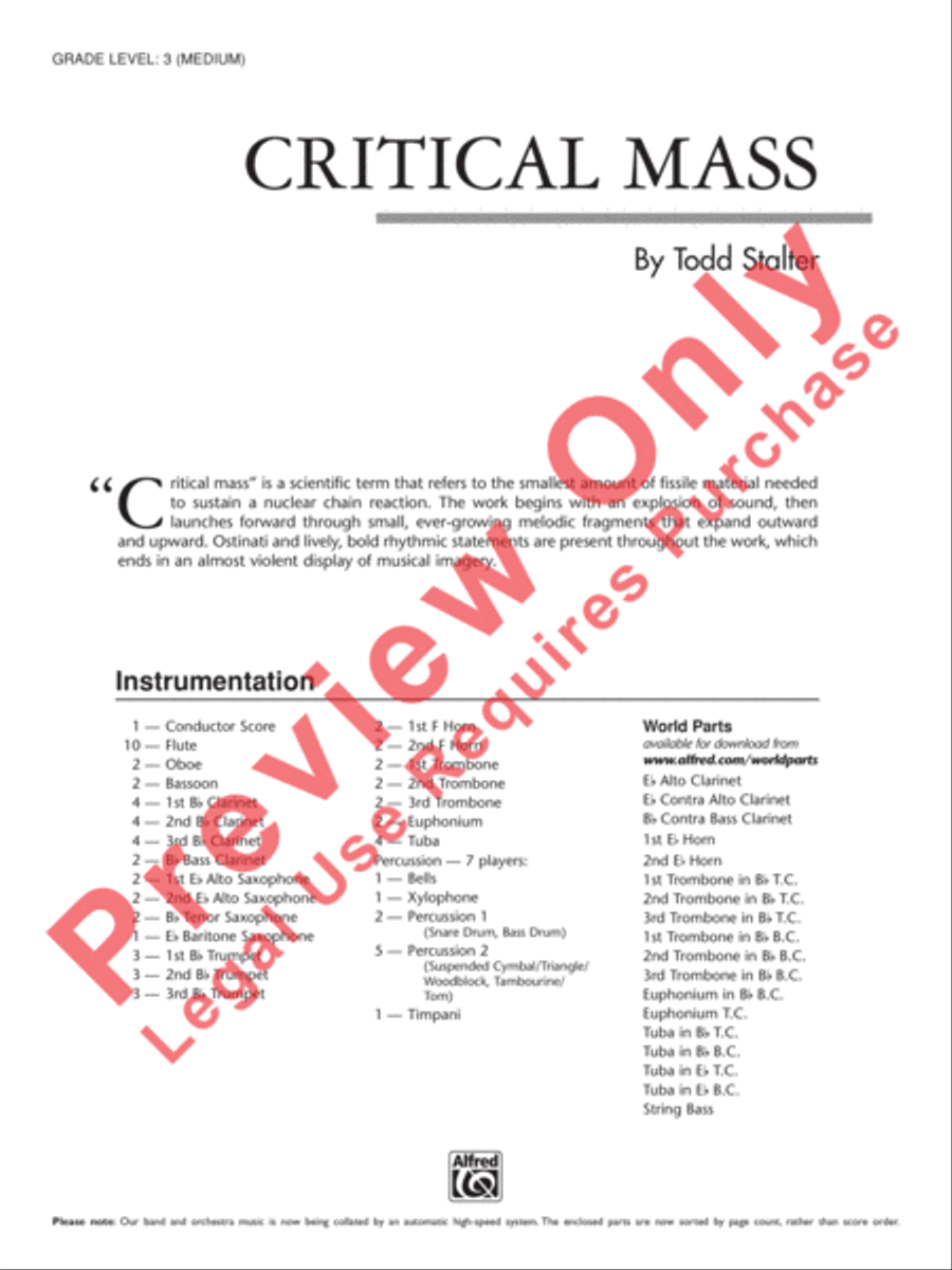Critical Mass Concert Band scores gallery preview page 2