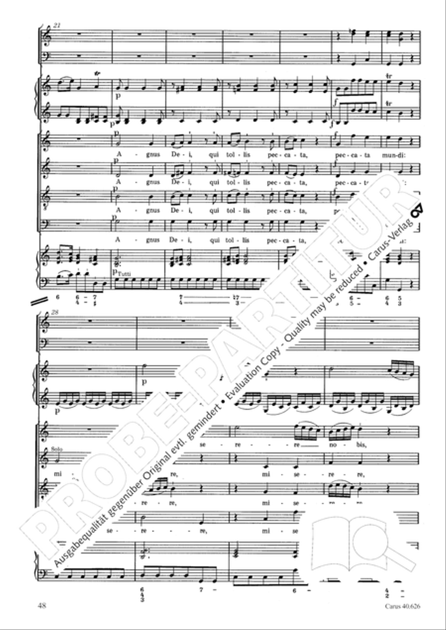 Mass in C Major Mass in C Major 4-Part scores gallery preview page 48