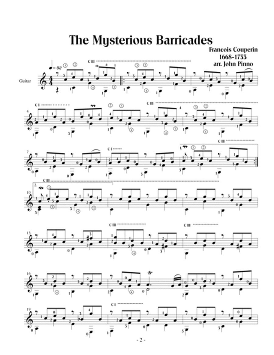The Mysterious Barricades (for solo classical guitar)