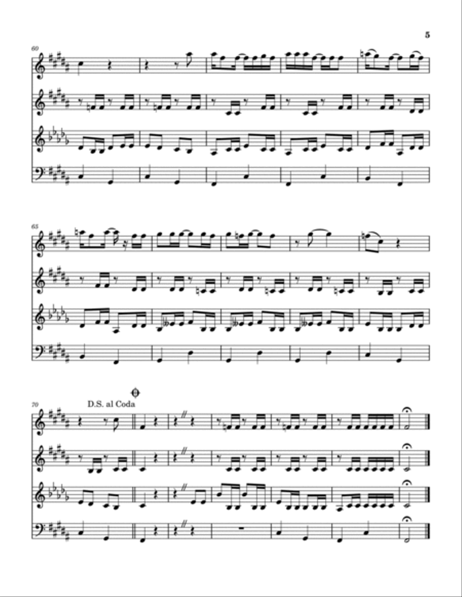 Luther Played The Boogie Woodwind Quartet scores gallery preview page 6