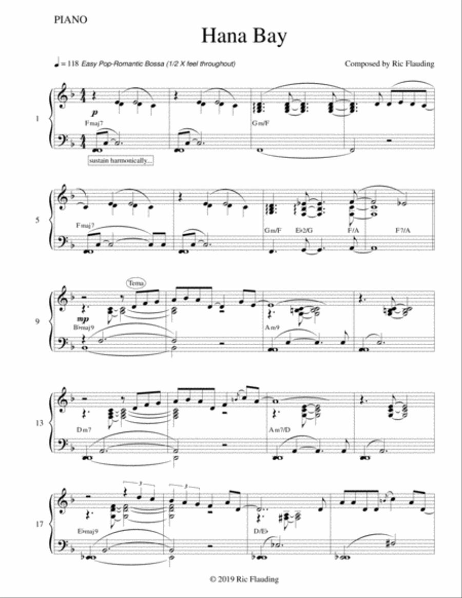 Hana Bay (Piano) Piano Solo scores gallery preview page 2