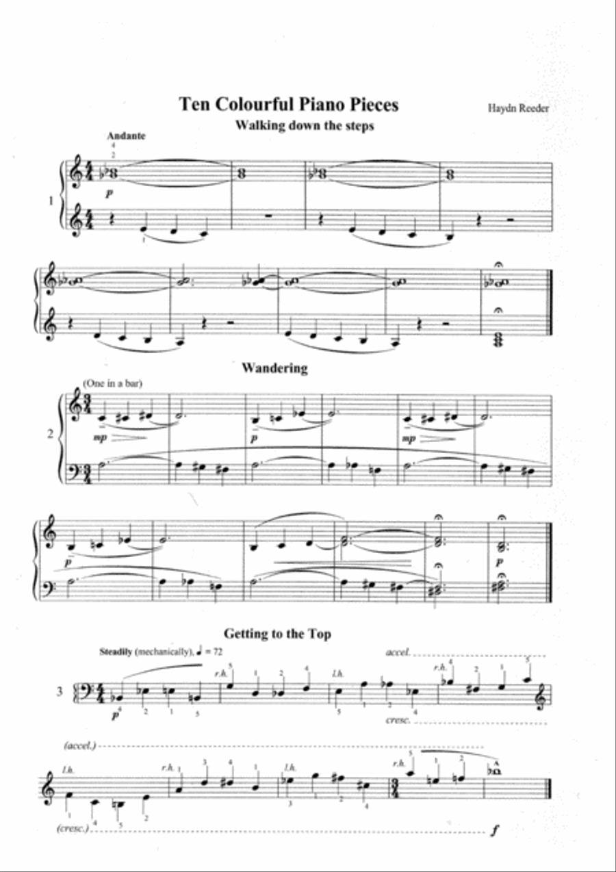 Ten colourful piano pieces Piano Solo scores gallery preview page 3
