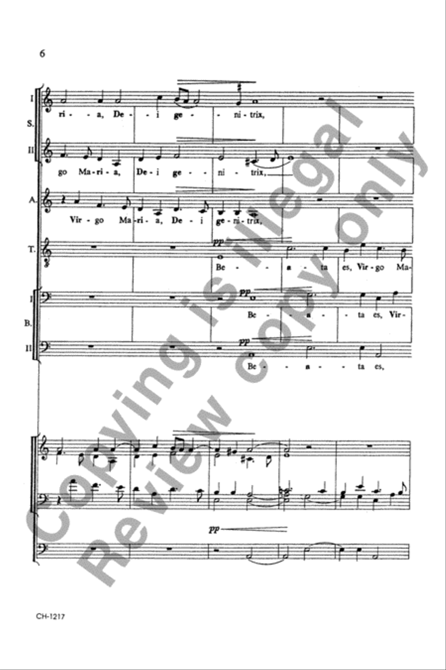 Beata es Virgo Beata es Virgo Divisi scores gallery preview page 6