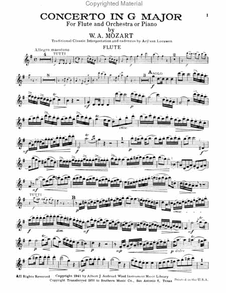 Concerto in G, K313