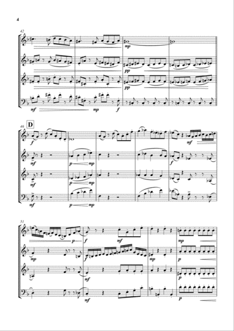 Horns Up! – Jazz Suite in 3 Movements by Markus Plattner – for Horn Quartet French Horn Quartet scores gallery preview page 6