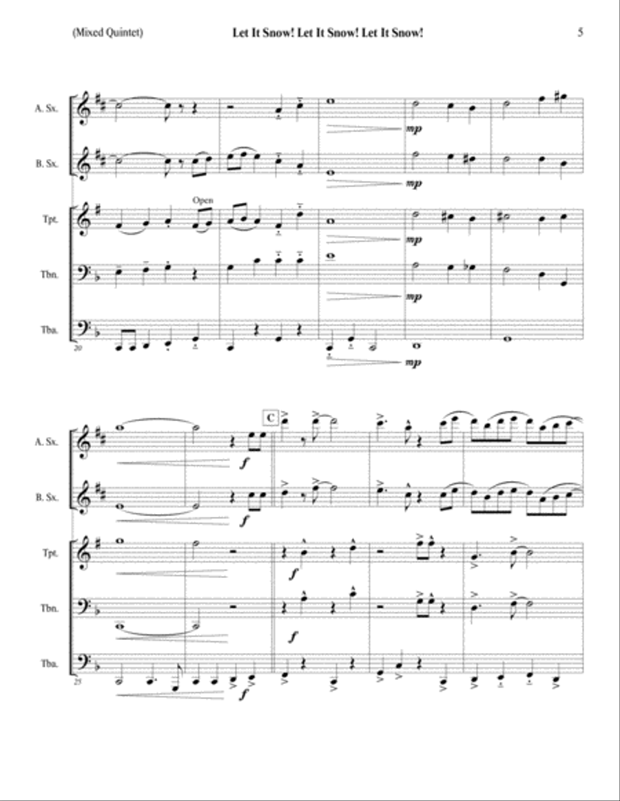 Let It Snow! Let It Snow! Let It Snow! Small Ensemble scores gallery preview page 6