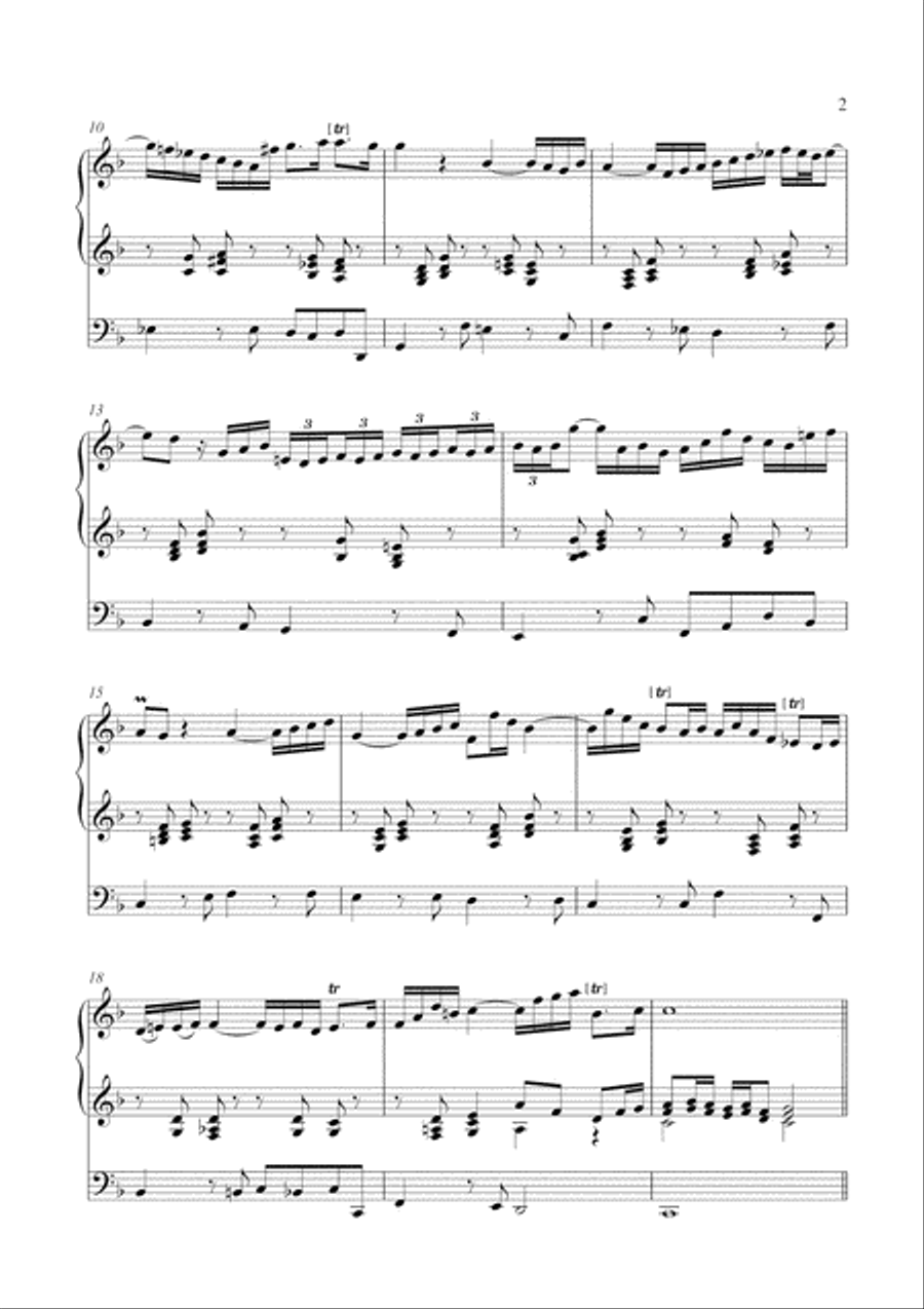 Sinfonia, from Cantata 156 'Ich steh' mit einem Fuß im Grabe', BWV 156 Organ scores gallery preview page 3