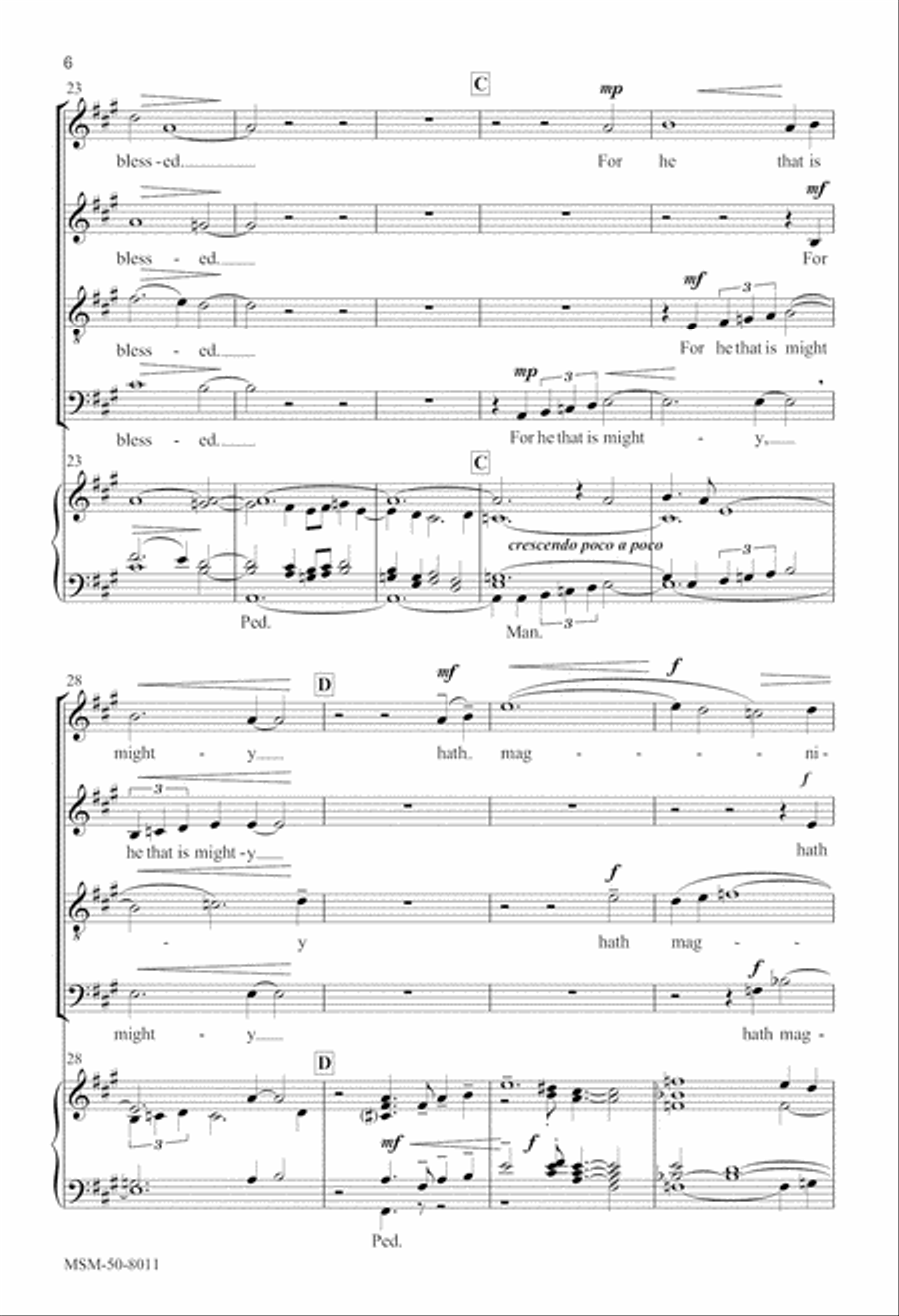 Evening Service in A Evening Service in A Divisi scores gallery preview page 5
