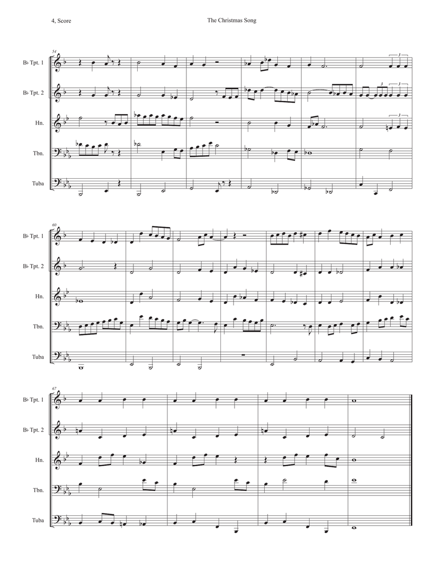 The Christmas Song (Chestnuts Roasting On An Open Fire) School and Community scores gallery preview page 4