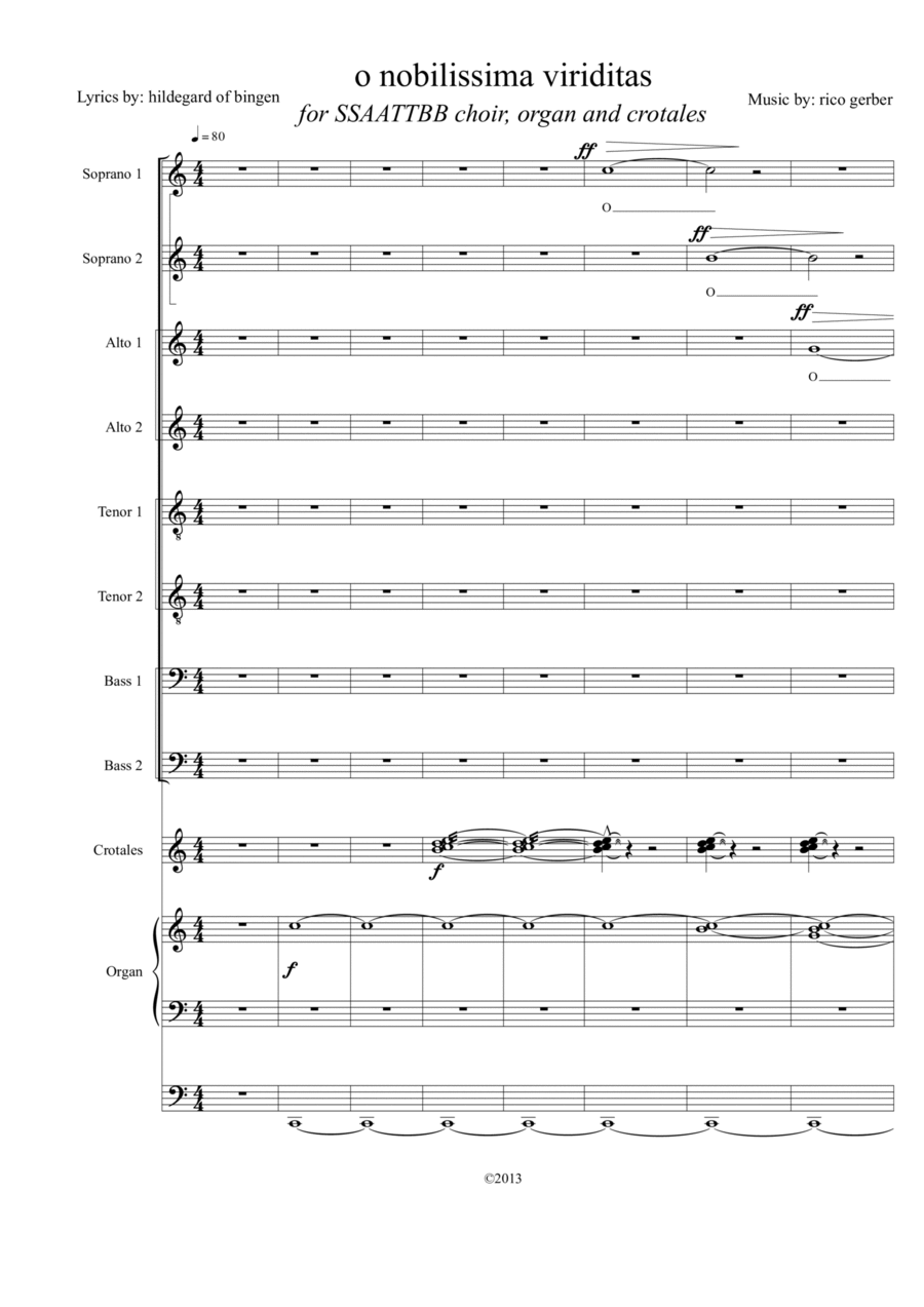 O nobilissima viriditas O nobilissima viriditas Divisi scores gallery preview page 1