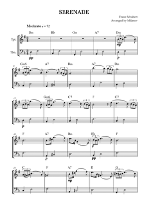 Serenade | Ständchen | Schubert | trumpet and trombone duet | chords