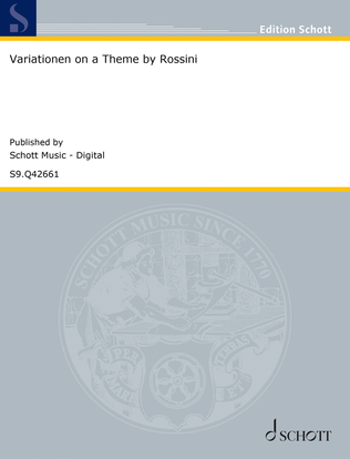 Book cover for Variationen on a Theme by Rossini