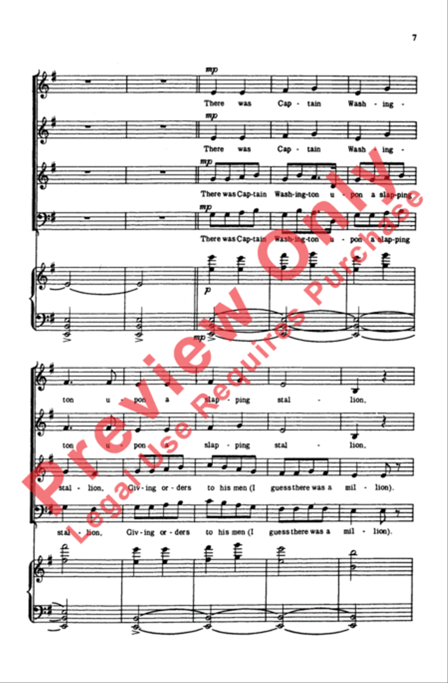 Yankee Doodle 4-Part scores gallery preview page 7