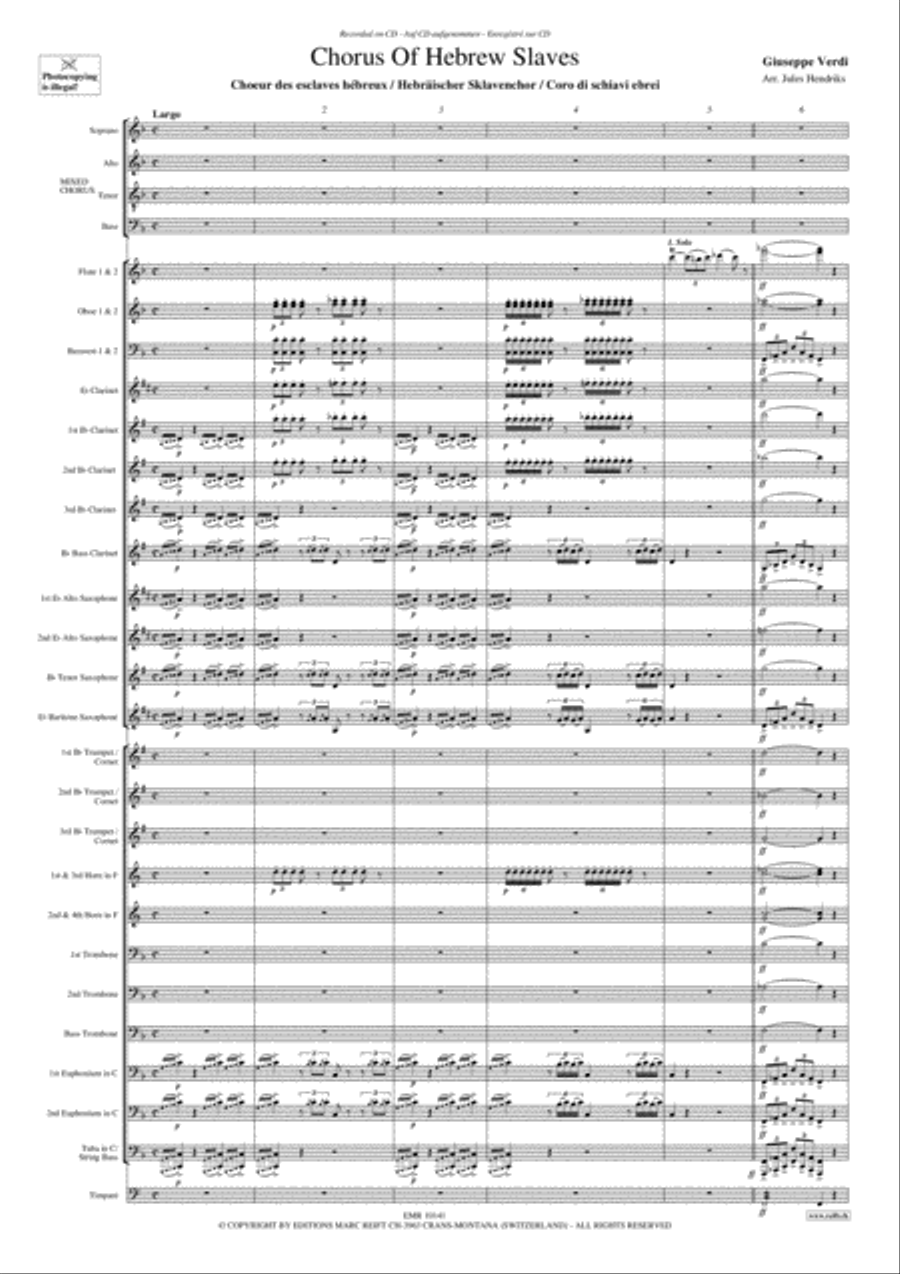 Chorus Of Hebrew Slaves Chorus Of Hebrew Slaves 4-Part scores gallery preview page 6
