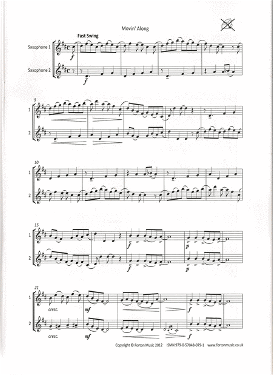 GCSEasy Sax Duets Woodwind Duet scores gallery preview page 2