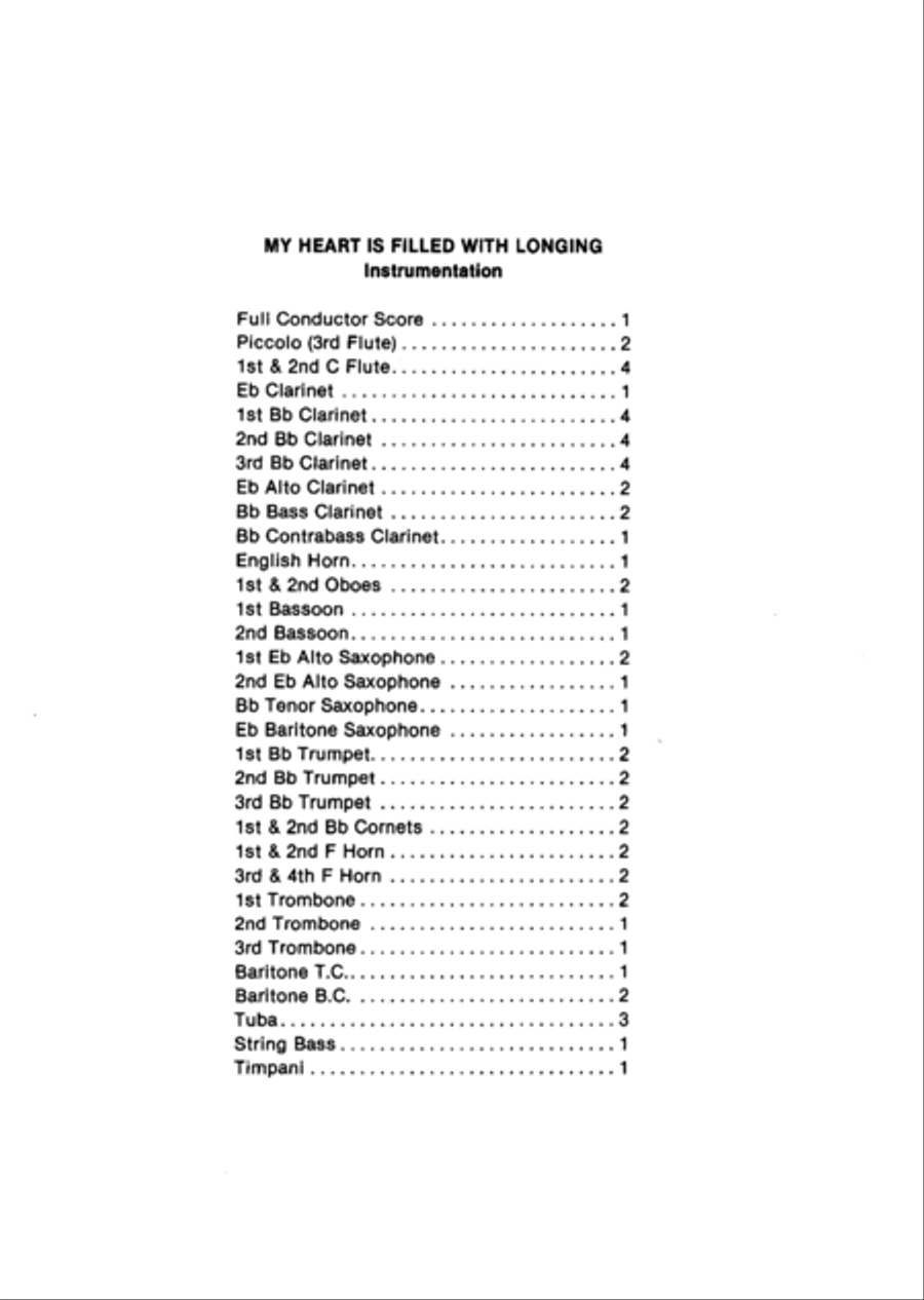 My Heart Is Filled With Longing Concert Band scores gallery preview page 2