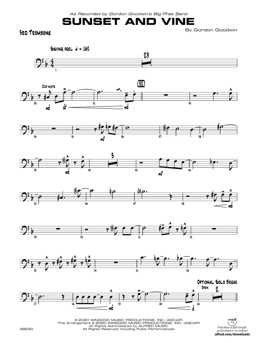 Sunset and Vine: 3rd Trombone
