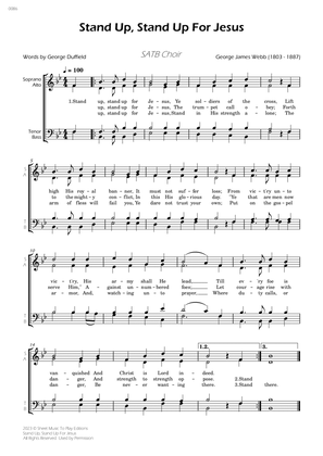 Stand Up, Stand Up For Jesus - SATB Choir