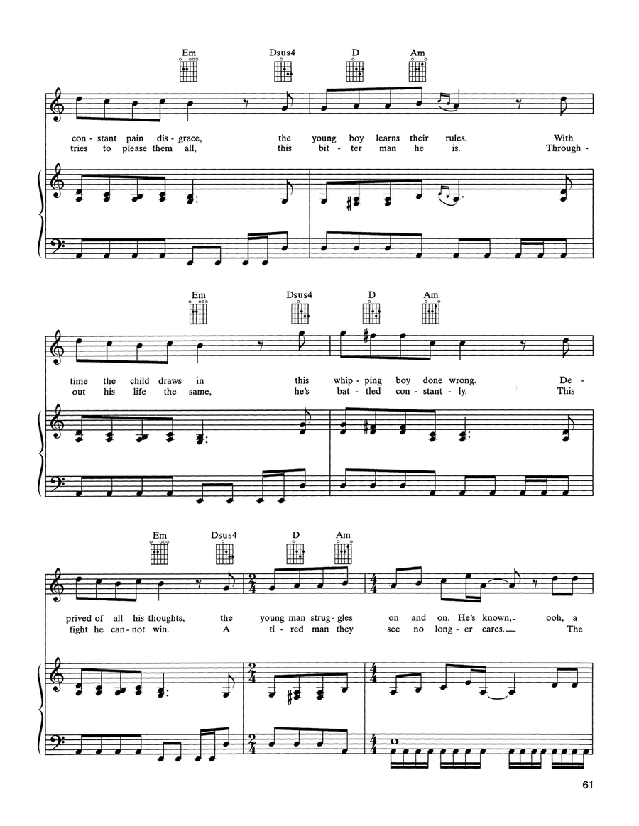The Unforgiven Piano, Vocal, Guitar scores gallery preview page 2